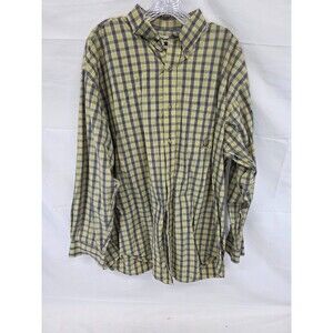 Wrangler Riata Mens XL Long Sleeve Button Up Shirt Yellow/Black